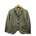 【クリアランスSALE最大15%OFF〜8/17(日)まで】nest robe / ネストローブ | リネン コットン チェック テーラード ジャケット | F...