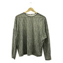 mina perhonen ミナペルホネン lumiukko ロングスリーブ カットソー レディース トップス Tシャツ 長袖 グレー 古着