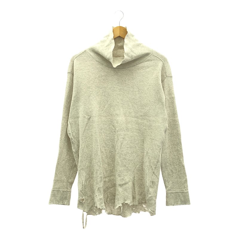 ANCELLM / 󥻥 | 2023AW | DAMAGE WAFFLE CREW HI-NECK LS T-SHIRT / ᡼...