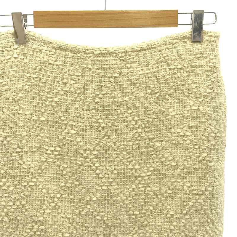 MUSE de Deuxieme Classe / ミューズドゥーズィーエムクラス | 2021SS | *COCO tweed No2 ツイードタイトスカート | 36 | ホワイト | レディース