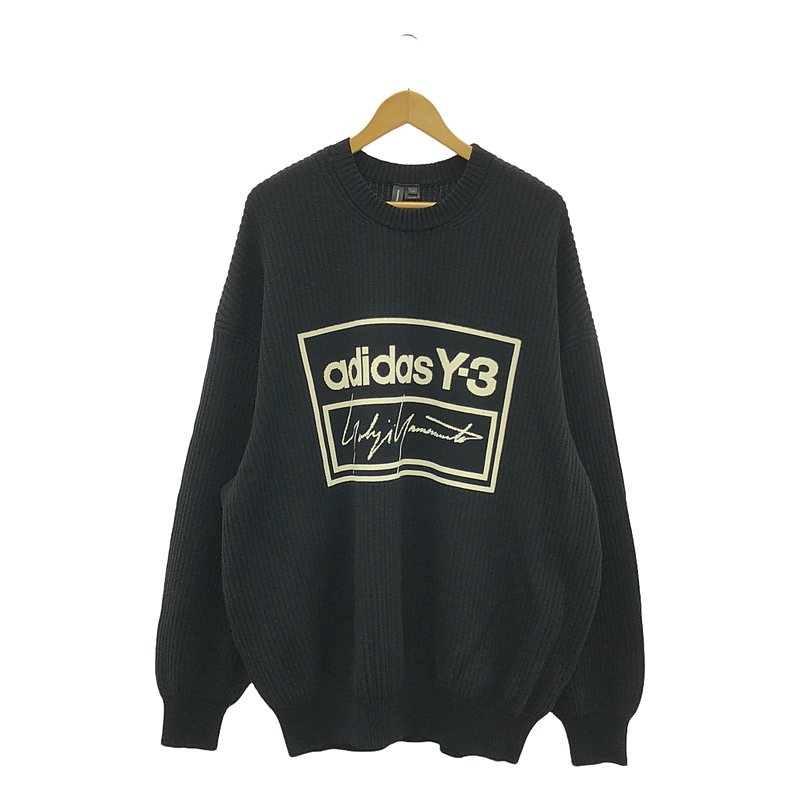 Y-3 / ワイスリー | U TECH KNIT CREW SWEATER リブニット | L | ブラック/ホワイト | メンズ