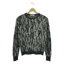 mina perhonen ミナペルホネン lumiukko クルーネックニット レディース トップス ニット 長袖 ネイビー/ホワイト 古着