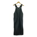 UNITED ARROWS / ユナイテッドアローズ | フェイクレザー オーバーオール | 38 | ブラック | レディース