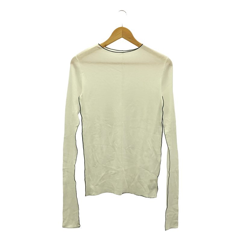 【美品】 AEWEN MATOPH / イウエンマトフ | コットンテレコステッチカットソー | ホワイト | レディース