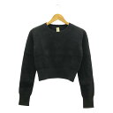 nagonstans / ナゴンスタンス | ウール カシミヤ クロップドニット | 38 | ブラック | レディース