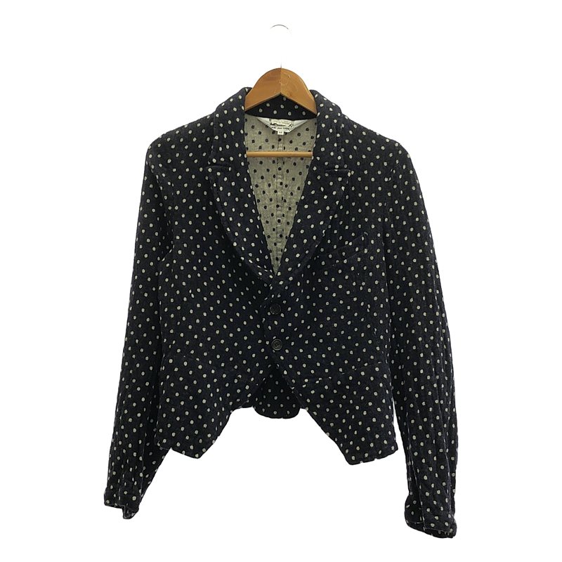 Rakuten - COMME des GARCONS COMME des GARCONS / コムコム | 2007AW | ウール 縮絨 ドット シングルブレスト ジャケット | M | ダークネイビー/ホワイト | レディース