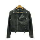 【クリアランスSALE最大15%OFF〜8/17(日)まで】MUSHER / マーシャ | シープ レザー ダブル ライダース ジャケット | S | ブラック...