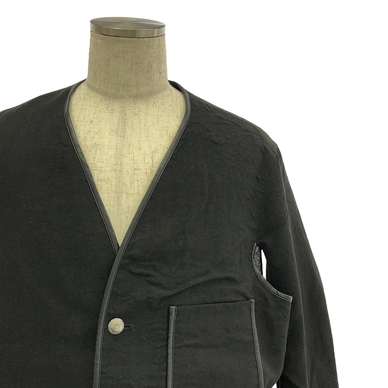 【美品】 Nom?t / ノマット | コンチョボタン ノーカラー オーバージャケット | 2 | ブラック | メンズ