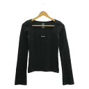 HOLIDAY / ホリデイ | 2023AW | SUPER RIB SCOOP-NECK TOPS スーパーリブ スクープネック カットソー | ONE SIZE | ブラック | レディース|詳細画像