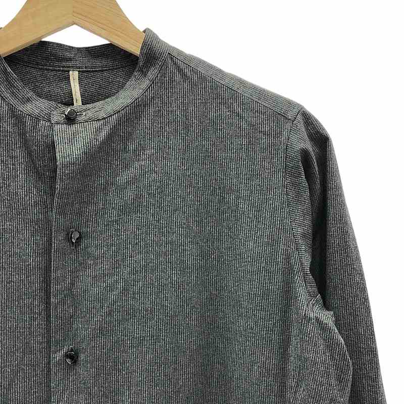 m's braque / エムズブラック | ウール 千鳥格子 シャツ チュニック | 40 | グレー系 | レディース