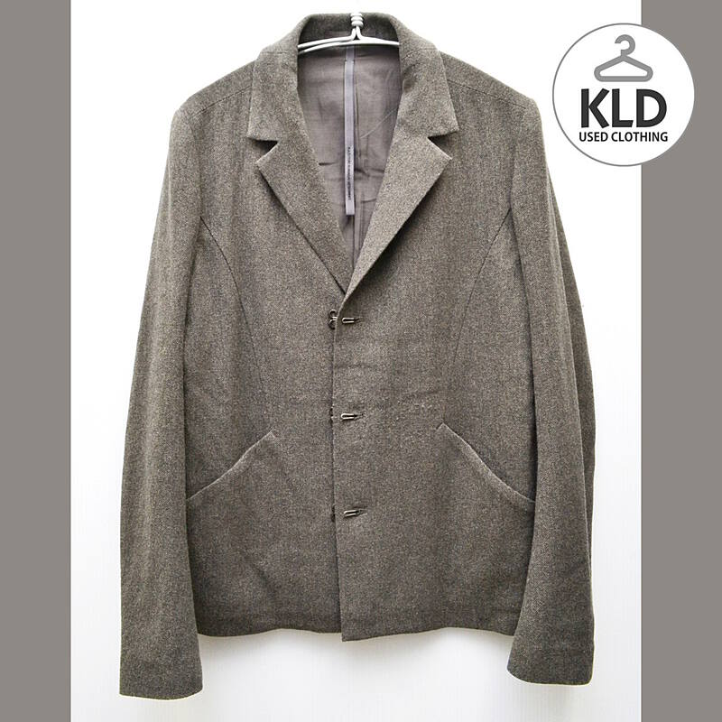 カズユキクマガイ アタッチメント KAZUYUKI KUMAGAI ATTACHMENT/カシミヤ混ストレッチツイードホックジャケット/2/グレー N466