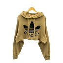 GUCCI / グッチ | ×adidas ロゴ クロップド パーカー | L | ブラウン | レディース