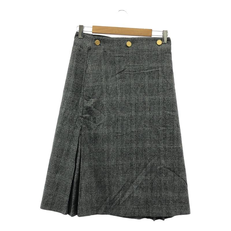 COUTURE D'ADAM / クチュールドアダム | ウール金ボタンスカート | 38 | グレー | レディース【AUTUMN SALE対象_最大15%OFF】