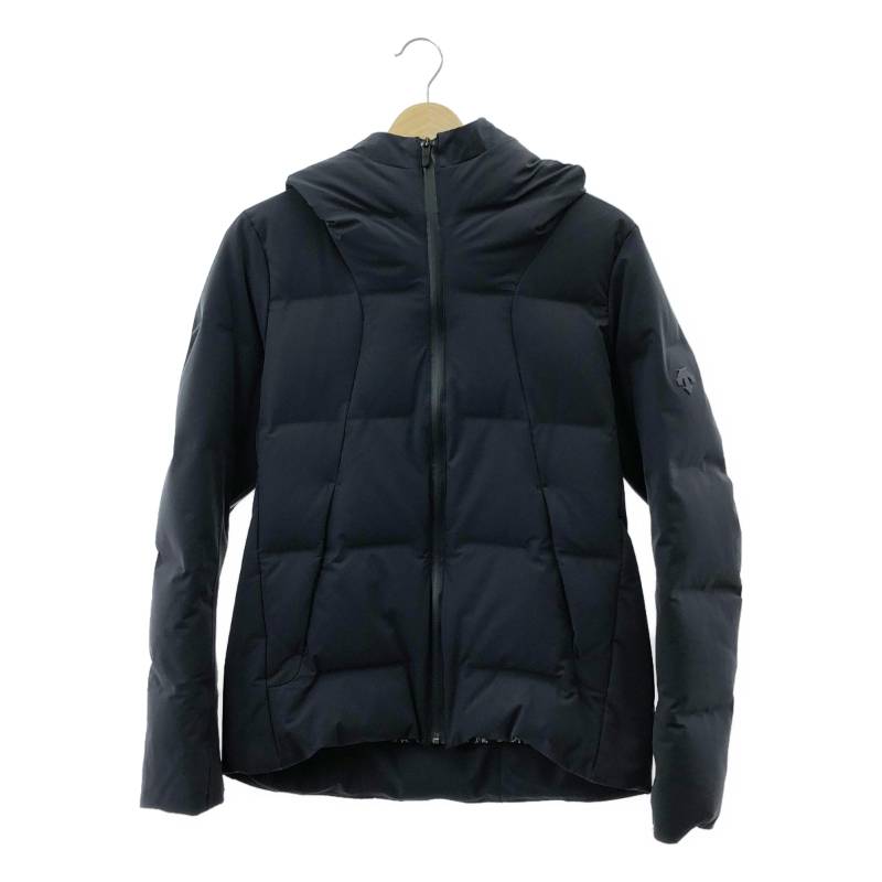 DESCENTE ALLTERRAIN / デサントオルテライン | × ほほ?日 裏地 総柄 水沢ダウン ジャケット | S | ネイビー | レディース