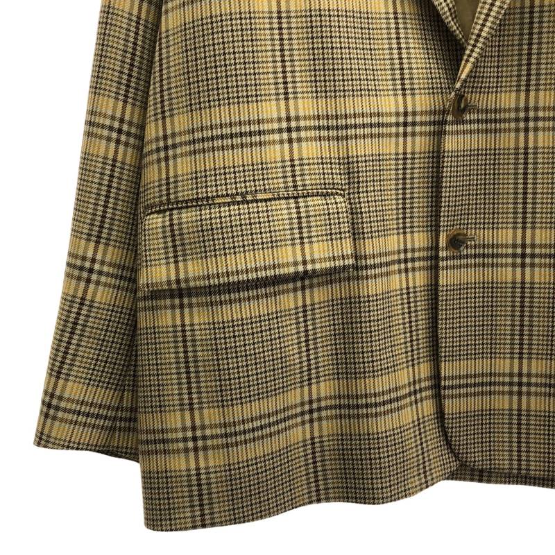 AURALEE / オーラリー | WOOL SERGE CHECK JACKET チェック テーラードジャケット | 4 | ベージュ | メンズ