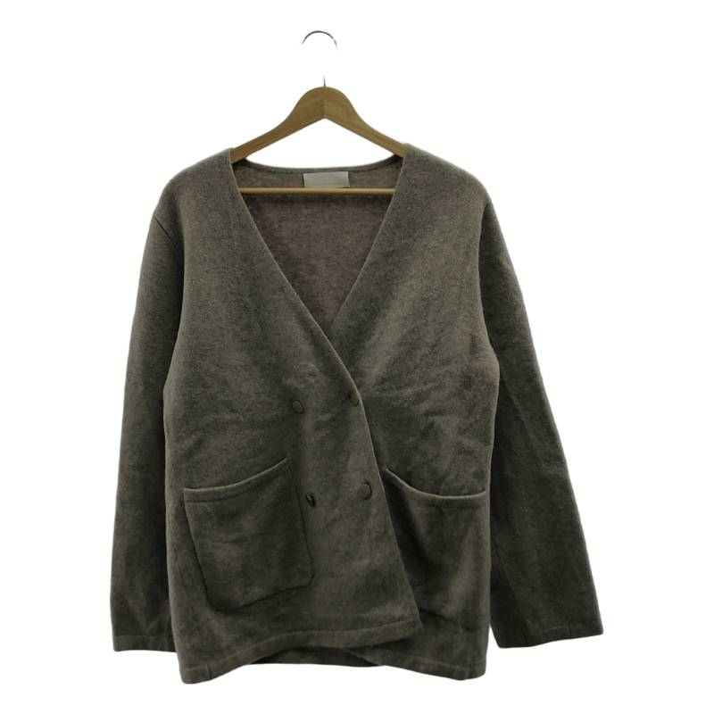 GALLARDAGALANTE / ガリャルダガランテ | フェルト ウール ニット ジャケット | F | ライトグレー | レディース