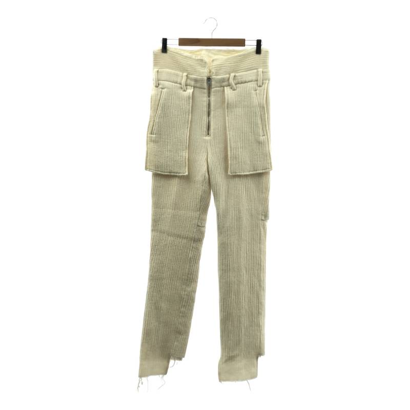【新品】 Midorikawa / ミドリカワ | 2021AW | GAUZE TROUSERS ウール混 ガーゼトラウザー ニットパンツ | M | OFF WHITE / オフホワイト | メンズ