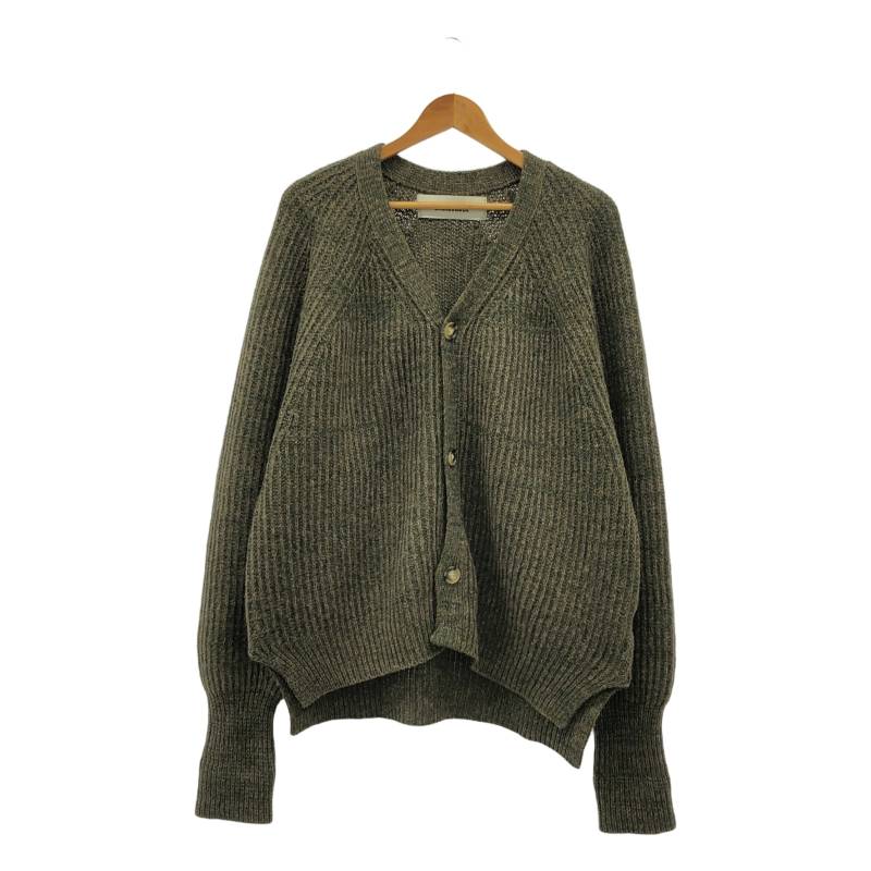 Basisbroek / バージスブルック | ヘビーウール 3B ニット カーディガン | ONE | オリーブ / ブラウン | メンズ