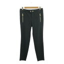 【美品】 GUCCI / グッチ | アセテート ダブルジップポケット スリット スラックスパンツ | 40 | ブラック | レディース
