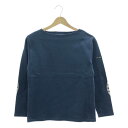SAINT JAMES / セントジェームス | ウェッソン エルバーパッチ バスクシャツ | XS | ネイビー | レディース