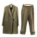 3.1 Phillip Lim / スリーワンフィリップリム | オーバーサイズ ロング テーラードジャケット / ベルテッド スラックス / セットアップ | 0 | ベージュ | レディース