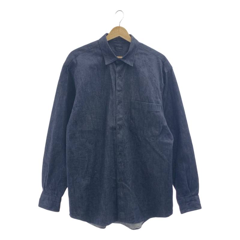 COMOLI コモリシャツ ネイビー 長袖シャツ サイズ2 コットン COMOLI - コモリ コモリシャツ ネイビー 2の通販 by シーカ