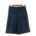 【美品】 ADAM ET ROP? / アダムエロペ | ロールアップヘムハーフ ショートパンツ ワイドショーツ | 36 | ブラック | レディース