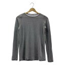 mina perhonen ミナペルホネン cozy / クルーネック ニット カットソー レディース トップス Tシャツ 長袖 グレー 古着