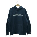 SUPREME / シュプリーム | World Is Yours Hooded Sweatshirt ロゴ 刺しゅう パーカー | L | ネイビー | メン...