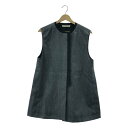 LOHEN / ローヘン | ハイカウントウール バイカラー ジレ | F | グレー/ブラック | レディース