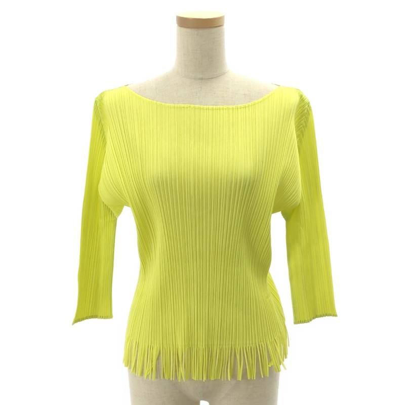 プリーツプリーズ PLEATS PLEASE ロングスカート イエロー サイズ2 PLEATS PLEASE スカート