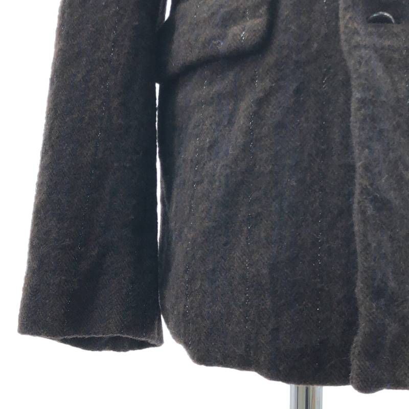 【美品】 COMME des GARCONS HOMME PLUS / コムデギャルソンオムプリュス | 2024AW | ウール 製品加工 ダブルブレスト ジャケット | M | ダークブラウン | メンズ