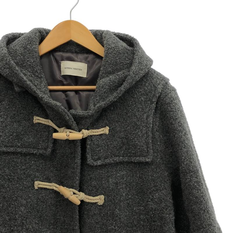 NOTHING WRITTEN / ナッシングリトゥン | Classic Duffle Coat / Thinsulate / ウール ダッフル オーバー コート フーディ / 総裏地 | グレー | レディース