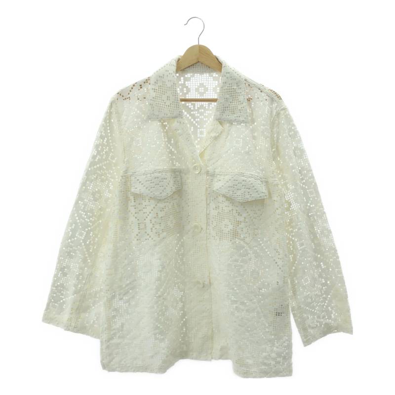 【新品】 AKIRANAKA / アキラナカ | Roberta lace JK レース ジャケット | 2 | ホワイト | レディース