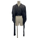 【新品】 Rick Owens / リックオウエンス | 2024SS | LIDO Bubble Batwing Flight Bomber Jacket バブル バットウィング シルク シアー ボンバージャケット | 46 | ブラック | メンズ