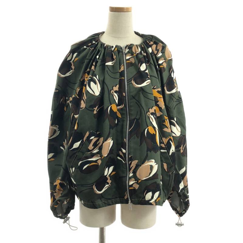 【週末限定価格】マルニ　MARNI ノーカラー　ジャケット　カーキ 週末限定価格】マルニ MARNI ノーカラー ジャケット カーキ