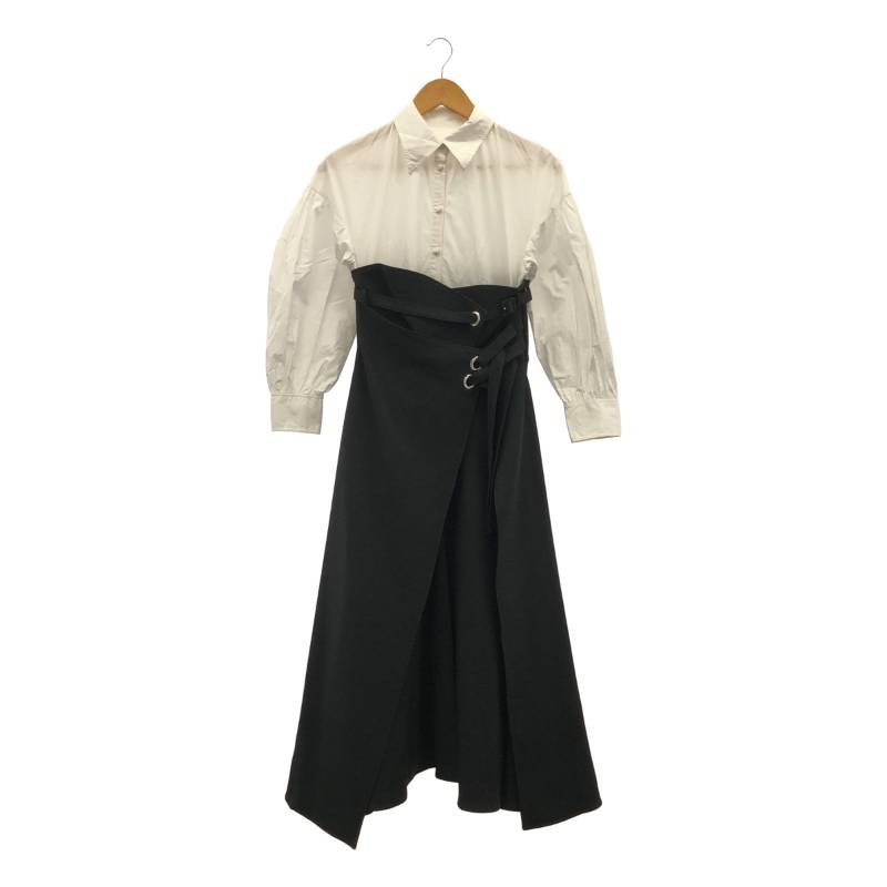 AMERI / アメリ | MILLEFEUILLE SHIRT DRESS / ミルフィーユ シャツ ドッキング ドレス ワンピース | S..