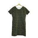 mina perhonen ミナペルホネン tambourine タンバリン / コットン プルオーバーワンピース レディース ワンピース・ドレス ロング丈スカート カーキ/ベージュ 古着