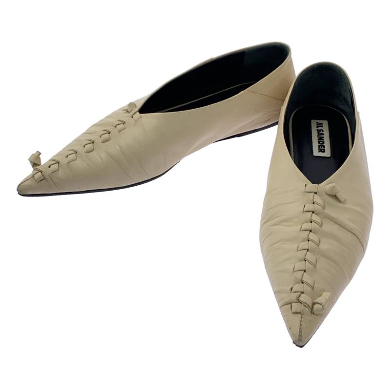 JIL SANDER / ジルサンダー | Ballerinas ポインテッドトゥ フラットシューズ パンプス | 38 | ベージュ | レディース