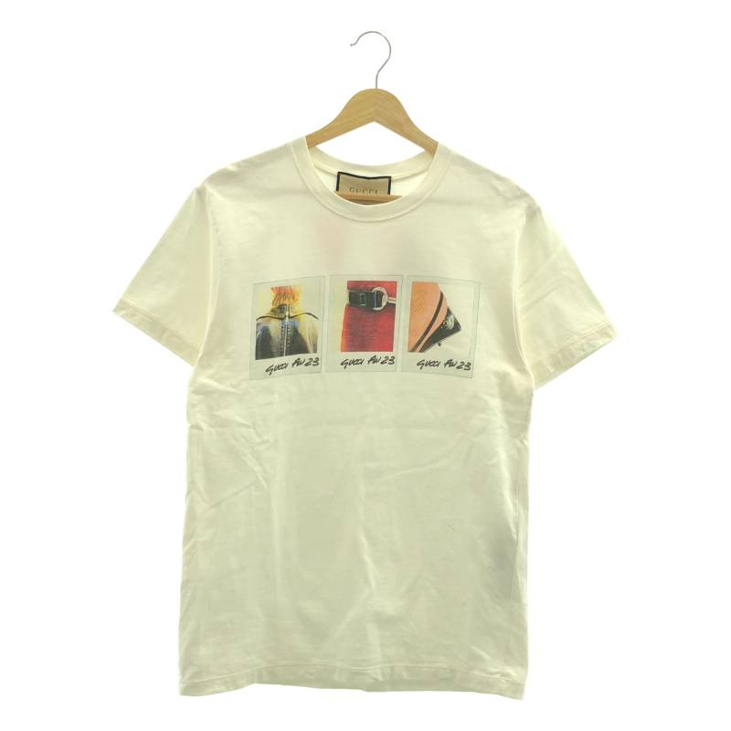 GUCCI / グッチ | 2023AW | 両面 プリント Tシャツ カットソー | XXS | ホワイト | レディース