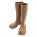 【新品】 Maison Margiela / メゾンマルジェラ | 2023AW | TABI RAIN BOOT タビ レイン ロングブーツ | 38 | ベージュ | レディース