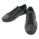 【美品】 DOLCE&GABBANA / ドルチェ&ガッバーナドルガバ | レザー スタッズ スニーカー | 37 | ブラック | レディース