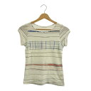 mina perhonen ミナペルホネン landscape ground / 総柄 クルーネック Tシャツ カットソー レディース トップス Tシャツ 半袖 ホワイト 古着