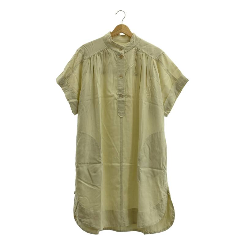 Rakuten - ISABEL MARANT ETOILE / イザベルマランエトワール | BYRIAM バンドカラー ギャザー ワンピース | 38 | ベージュ | レディース