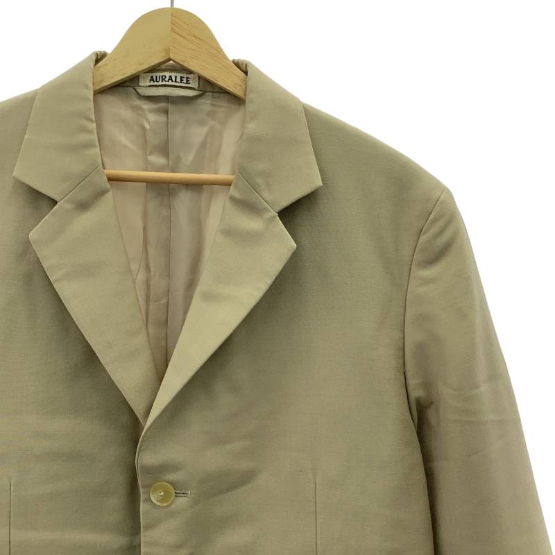 AURALEE / オーラリー | TROPICAL WOOL KID MOHAIR JACKET モヘア ジャケット | 4 | ベージュ | メンズ
