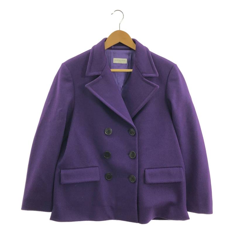 楽天KLD 楽天市場店DRIES VAN NOTEN / ドリスヴァンノッテン | ウール Pコート ダブルジャケット / 総裏地 | S | パープル | レディース