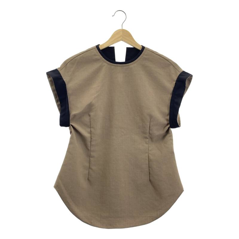 Rakuten - deres / デレス | 17th breezy tops レイヤードスリーブ トップス | F | ベージュ系/ブラック | レディース