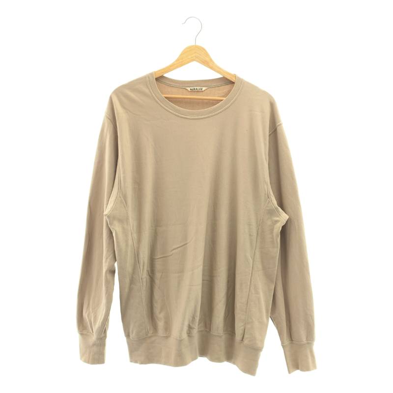 AURALEE / オーラリー | 2021SS | SUPER HIGH GAUZE NAPPED SWEAT P/O / オーバーシルエット カットソー | 4 | ベージュ | メンズ