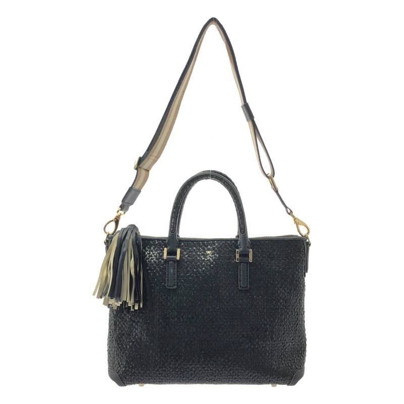 超美品 アニヤ・ハインドマーチ BITS BOBS 本革ハンドバッグ　ブラック 楽天市場】ANYA HINDMARCH アニヤハインドマーチ ハンドバッグ