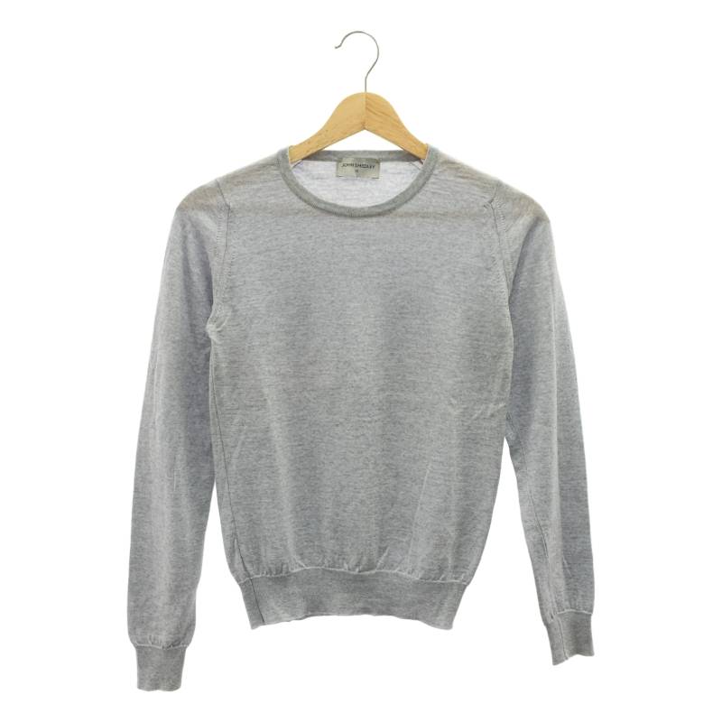 JOHN SMEDLEY / ジョンスメドレー | メリノウール プルオーバー ニット | XS | グレー | メンズ